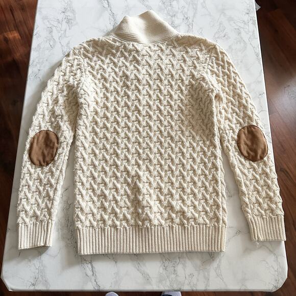 Hope & Henry Organic Cotton Shawl Cable Knit Sweater Boy's Size Medium NEW - Picture 9 of 11